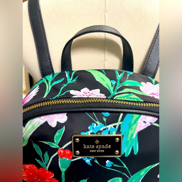 KATE SPADE Small Bradley Wilson Road HUMMINGBIRD Backpack NWOT - Picture 3 of 14